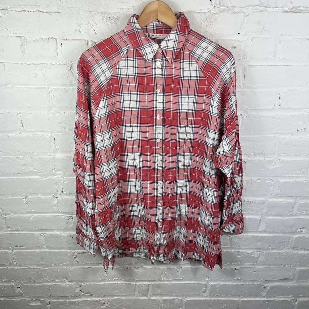 ASOS Women's Casual Plaid Button Down Shirt Long Sleeves Multicolor Size 4